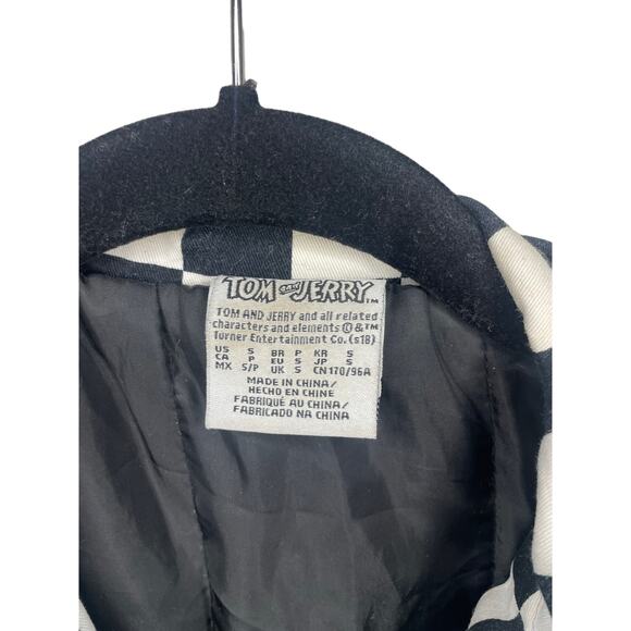 Vintage Tom & Jerry lightweight zip up jacket coat S checkerboard cartoon bomber - Picture 6 of 6
